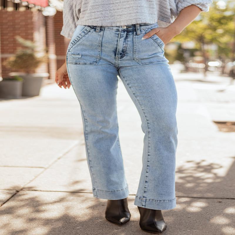 Saige Light Tummy Control Stretchy Bootcut Jeans