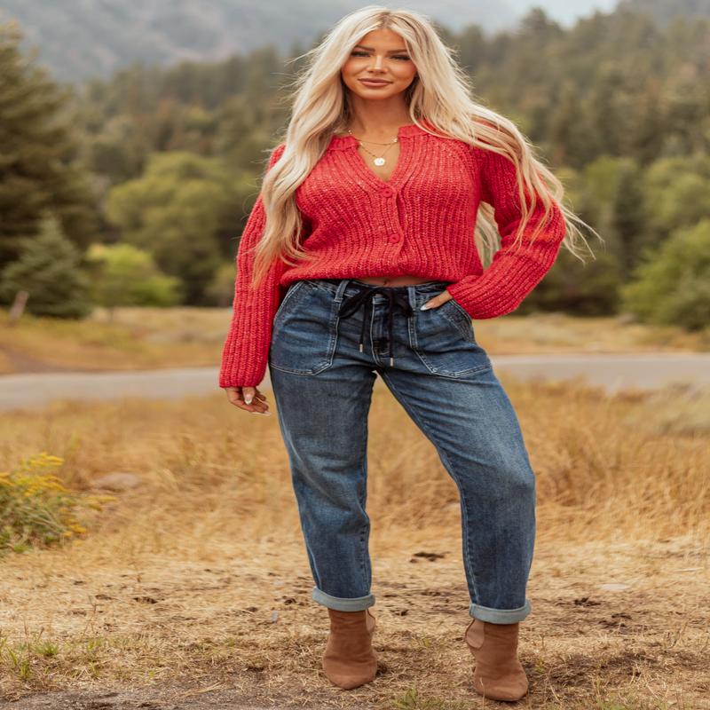 Judy Blue Dark Wash Stretchy Jogger Style Jeans