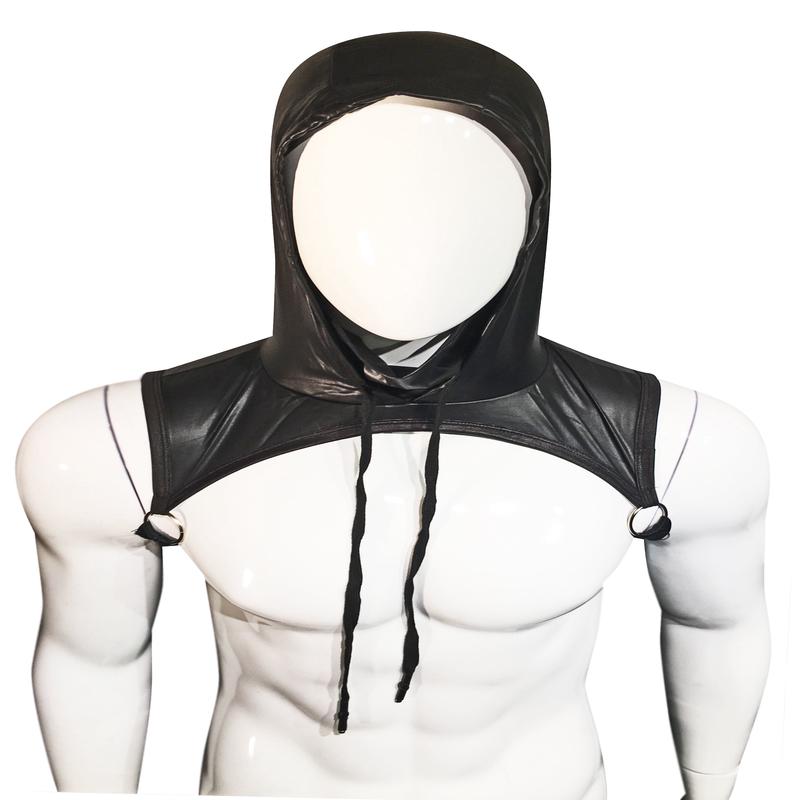 Black Vinyl Hooded Harness
