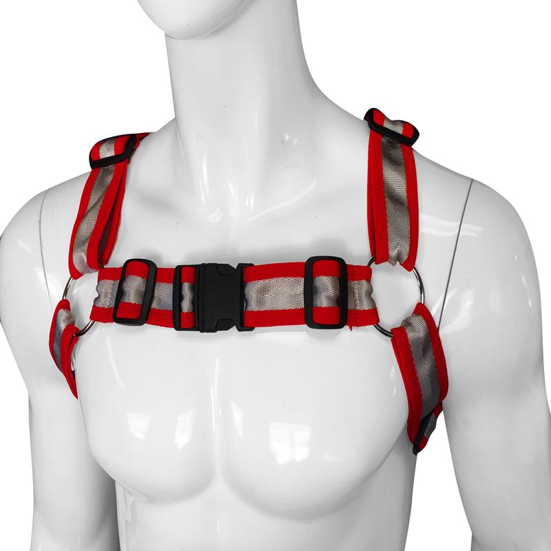 Buckle Harness-Silver Red