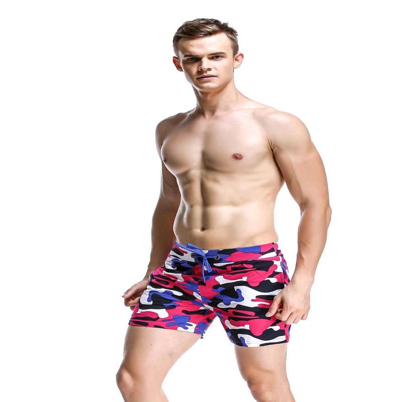 Cotton Camouflage Shorts - Blue Pink Camo