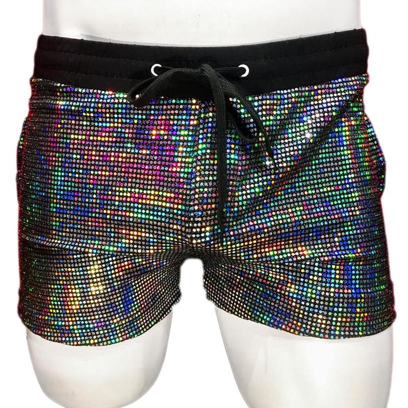 Flat Sequins Shorts - BLACK HOLOGRAPHIC