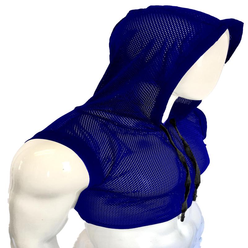 Hooded Crop Tank - Royal Blue