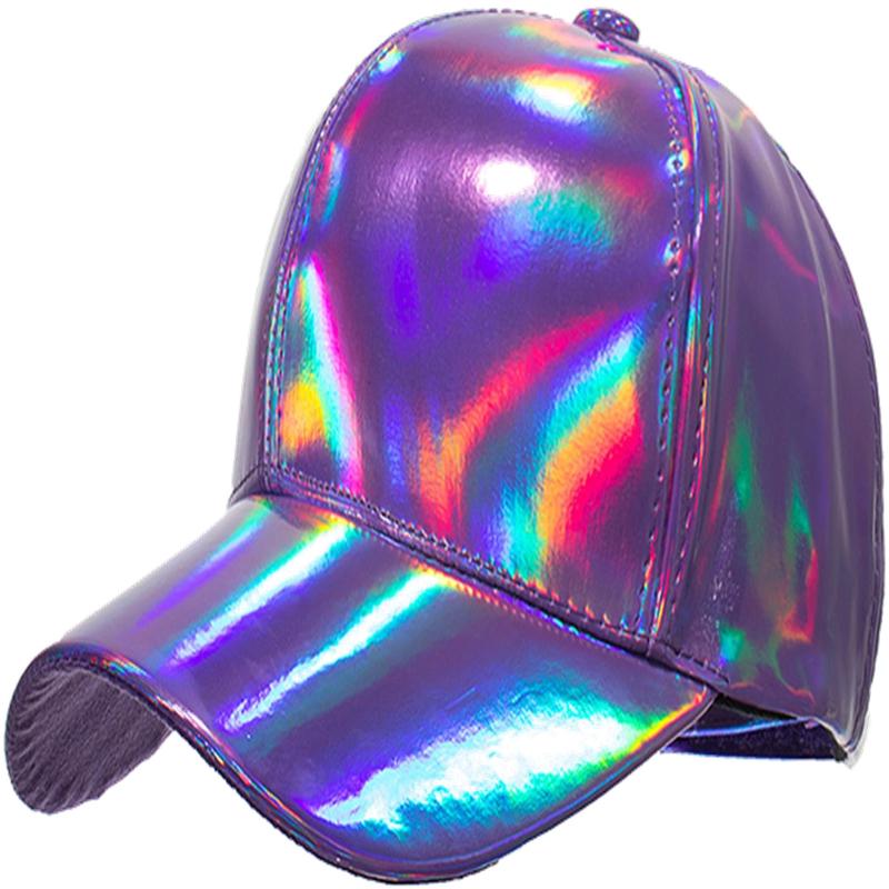 Metallic Vinyl Baseball Hat - PURPLE