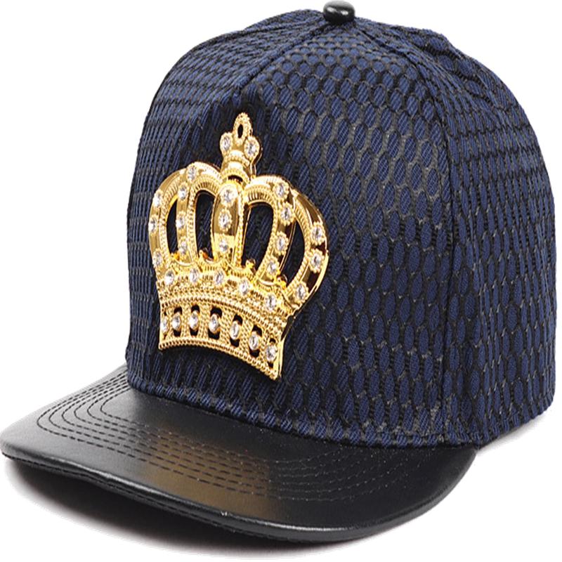 NAVY Crown Cap Rhinestones on Crown