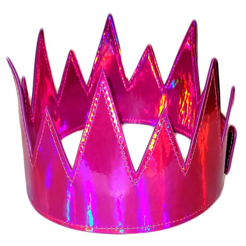 Party Crown - Magenta Pink Iridescent