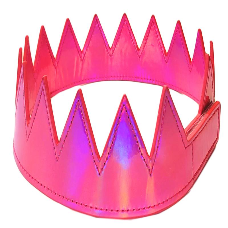 Party Crown -Pink Iridescent