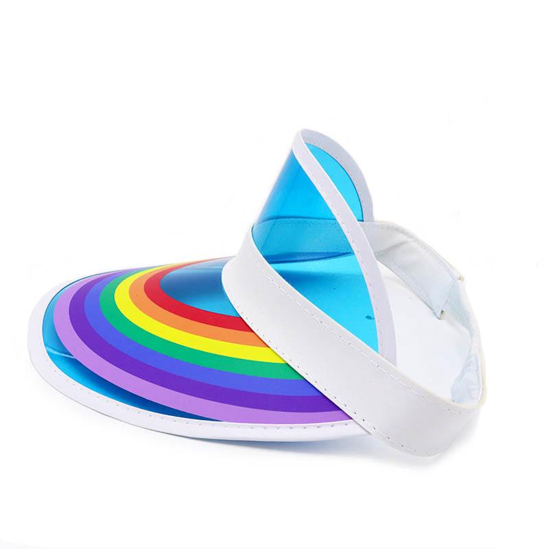 Rave Party Visor - Blue Rainbow