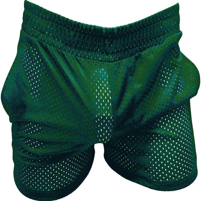 See Thru Short Shorts Sports Mesh Forest Green