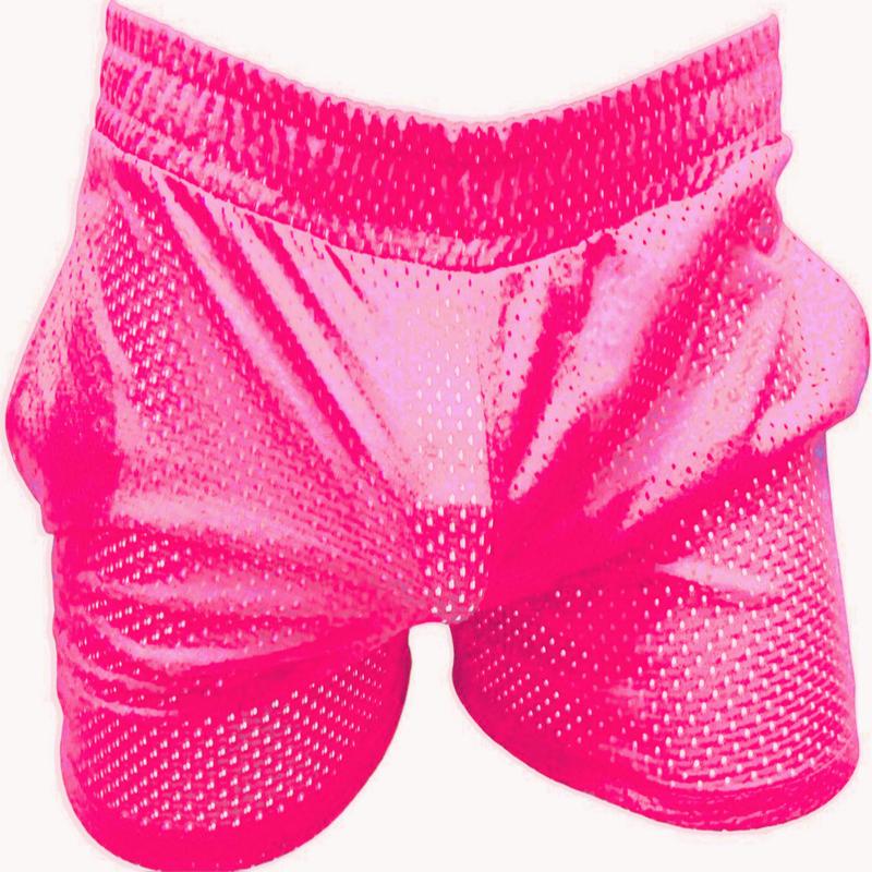 See Thru Short Shorts Sports Mesh Hot Pink