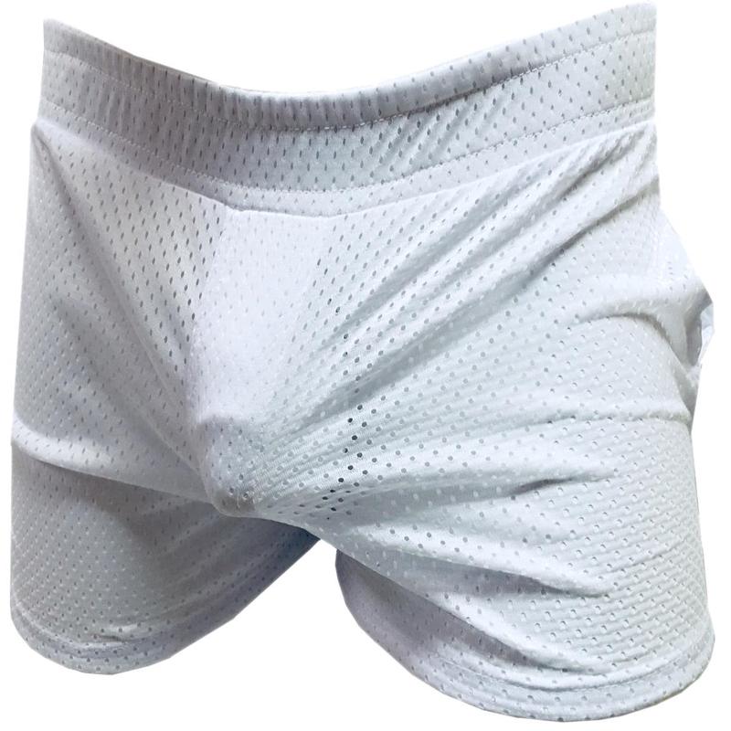 See Thru Short Shorts Sports Mesh White