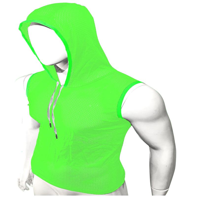 Sports Mesh Hooded Tank Lime - Neon Green