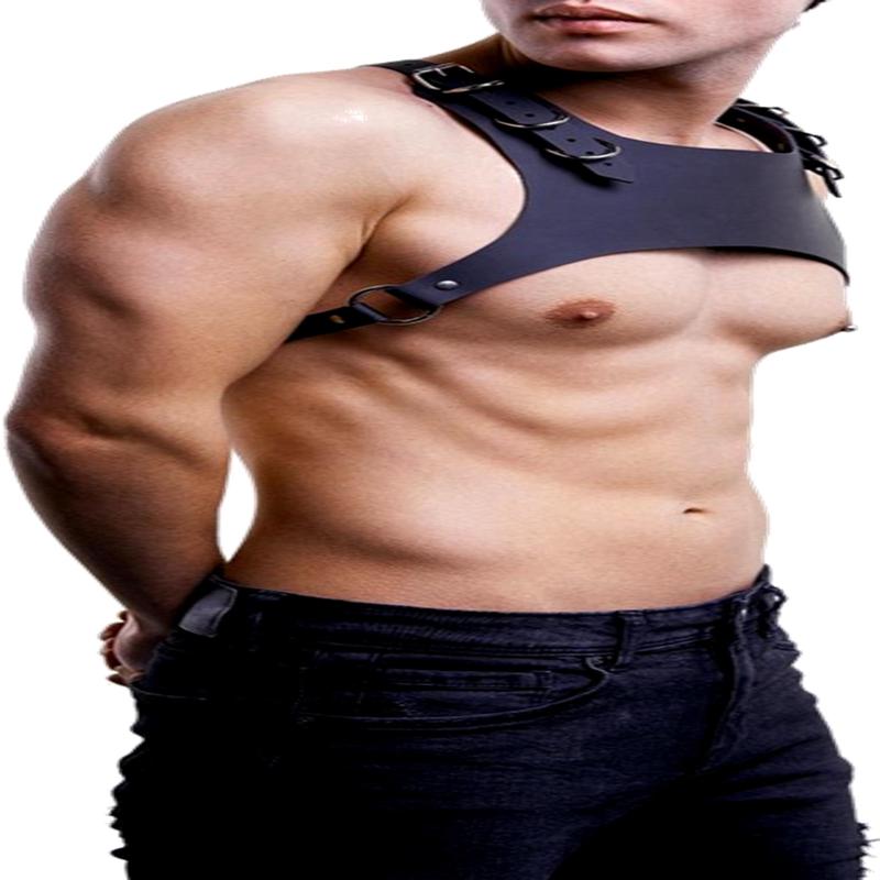 Wide PU Chest Harness