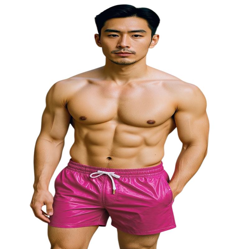 Faux Leather Shorts - Hot Pink