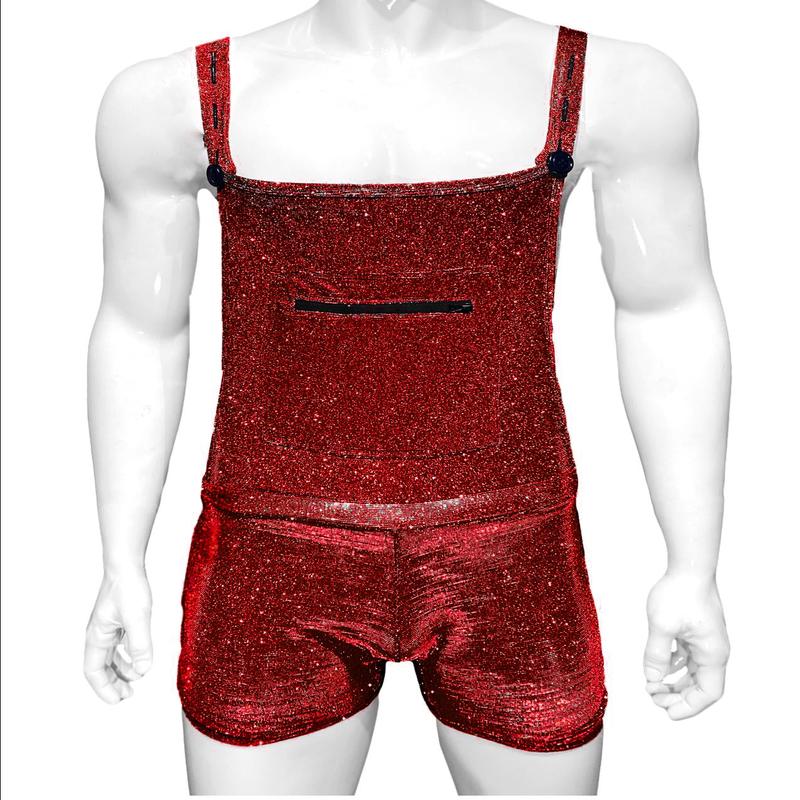 Glitter Overalls - Red