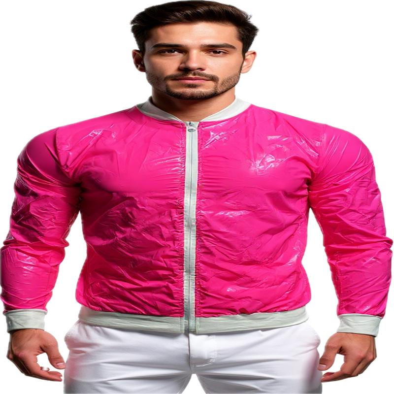 High Gloss Woven Jacket - HOT PINK