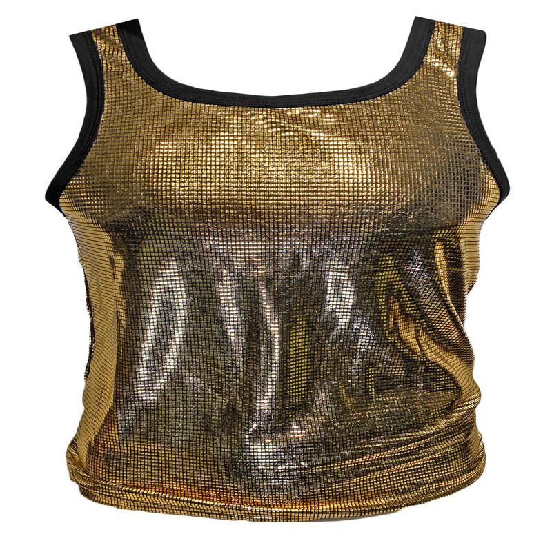 Metallic Disco ball Tank - Gold