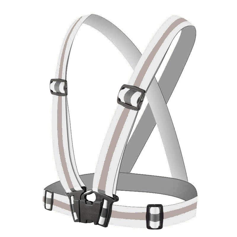 Reflective Elastic Harness - White