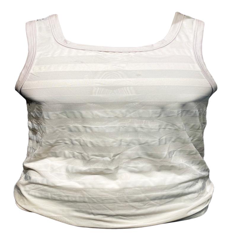 White Stripes Mesh - Fishnet See Through Sexy Men's Tank