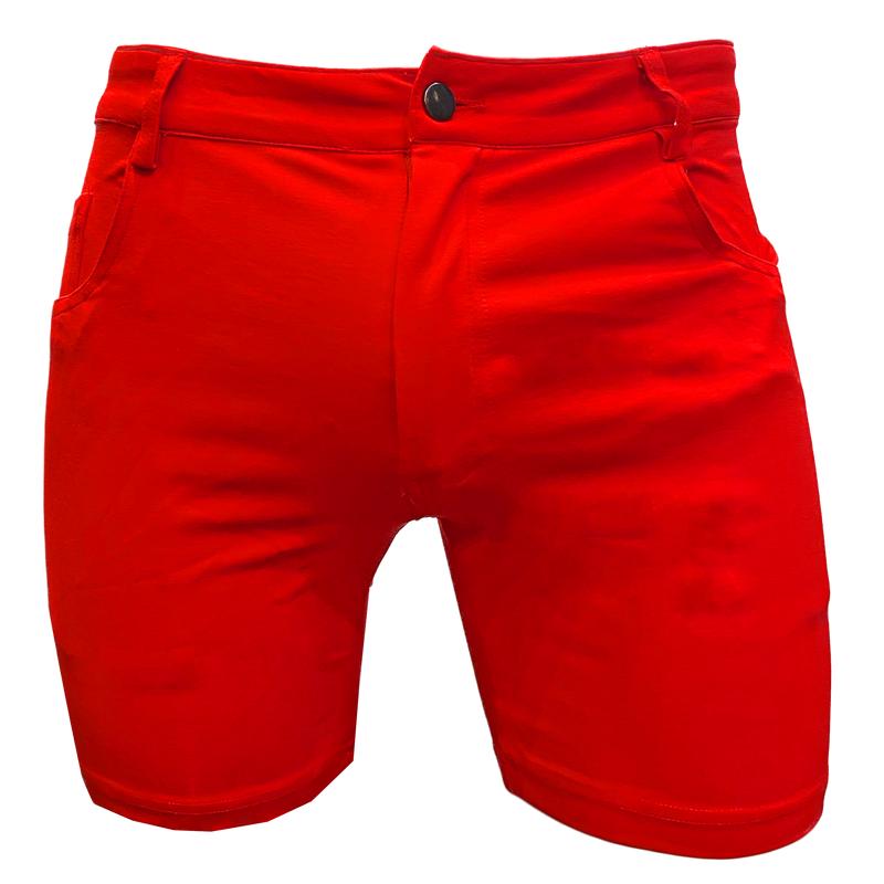 4-way Stretch Knit Shorts - Red