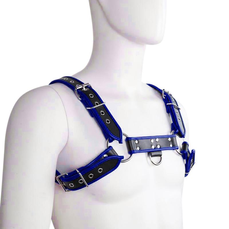 Contrast Trim Harness, Black Blue
