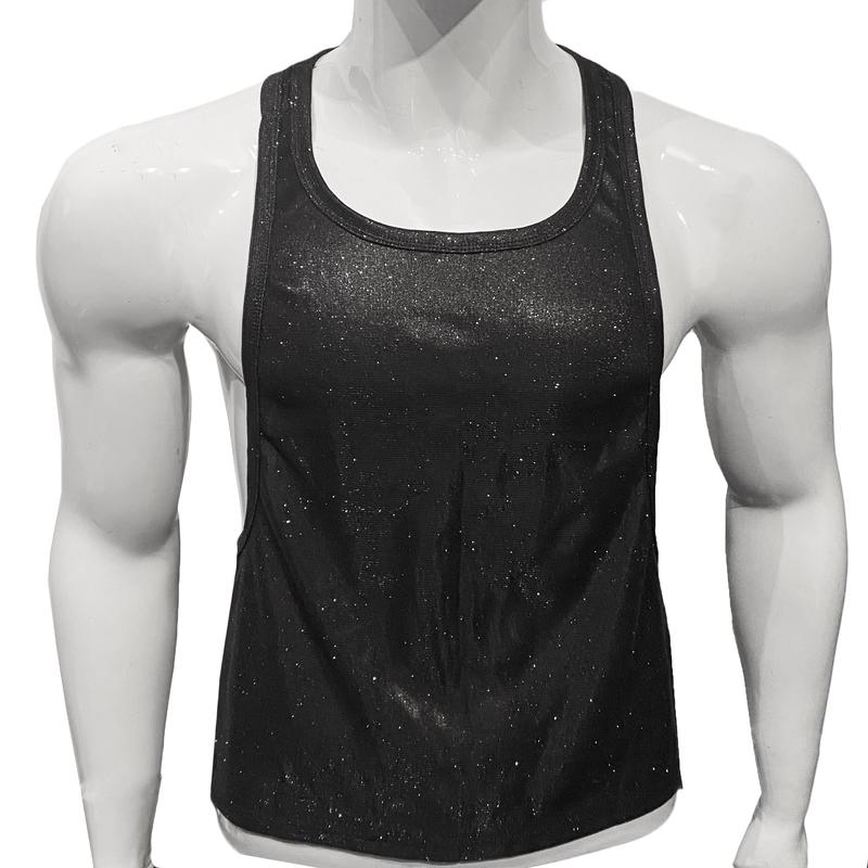 Glitter String Tank - Black