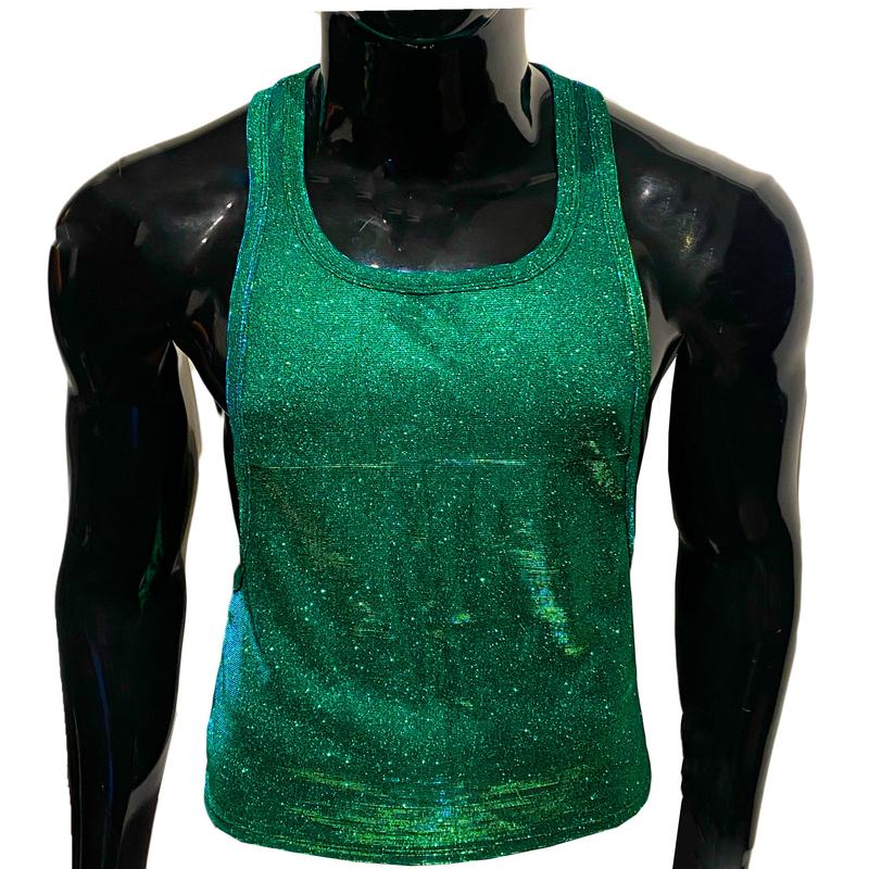 Glitter String Tank - Emerald
