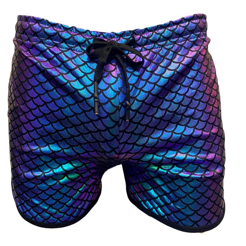 Mermaid Shorts - Purple / blue