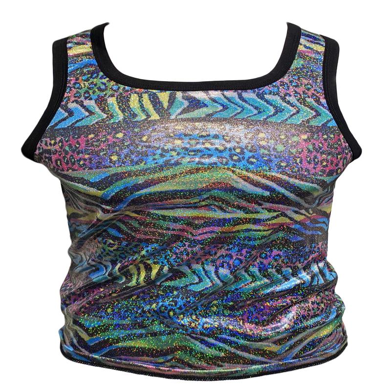 Metallic Dark Multi Tank - Zebra