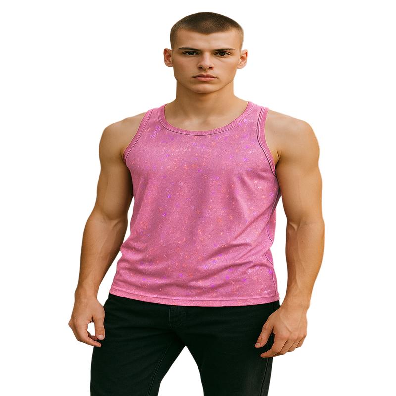 Metallic Disco Dots Tank - Pink