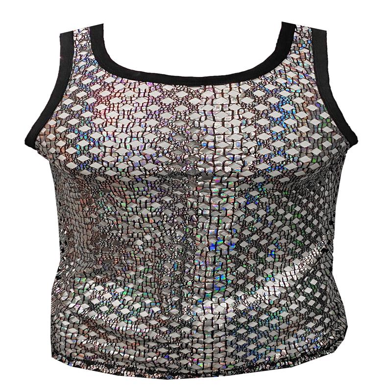 Punched Out Tank - Silver Multi