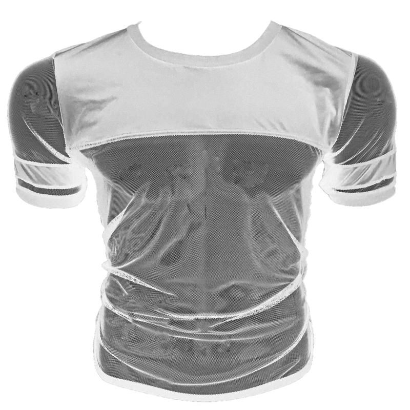 Sexy Mesh & Cotton Tee - White