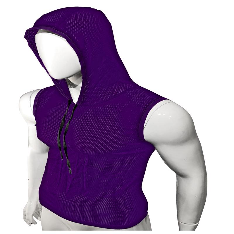 Sports Mesh Hooded Tank Purple