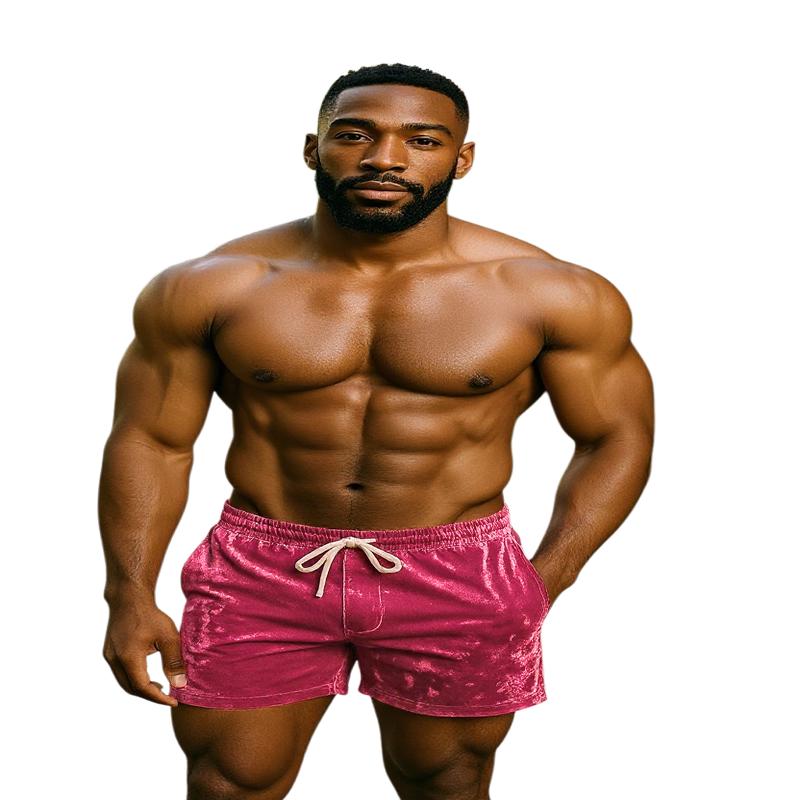 Velvet Pocket Shorts - Hot Pink