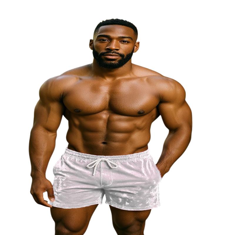 Velvet Pocket Shorts - White