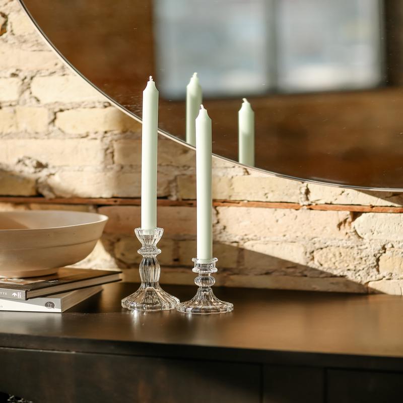 Glass Taper Candlestick Holder