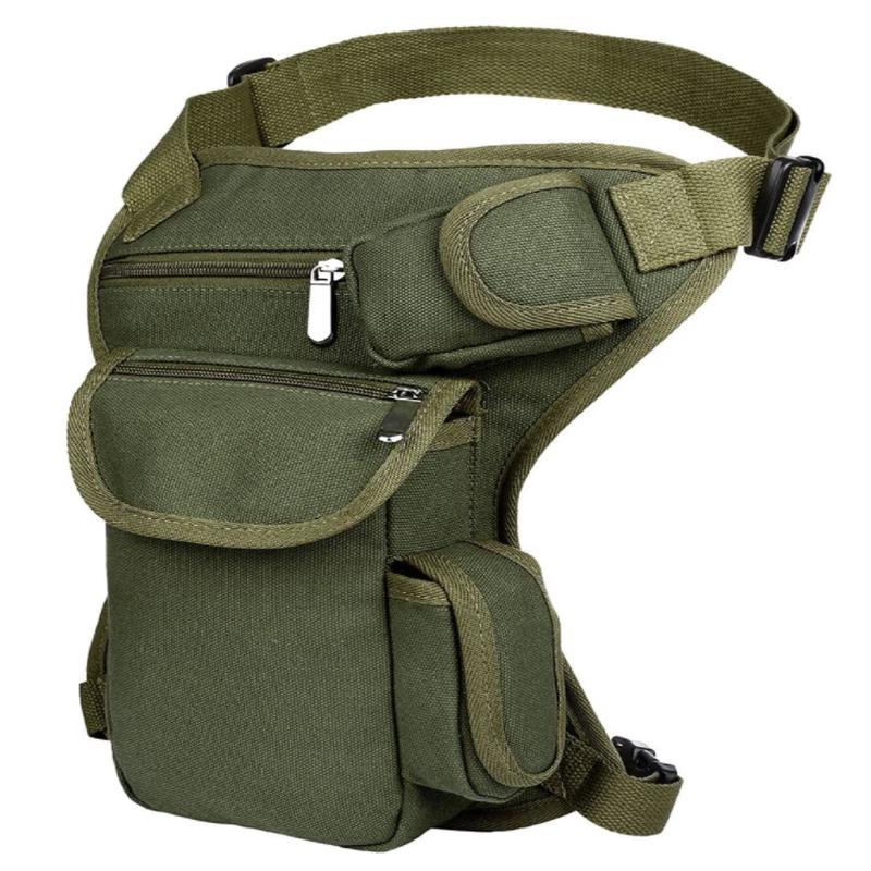 Leg Bag Canvas Full Size-Army Green