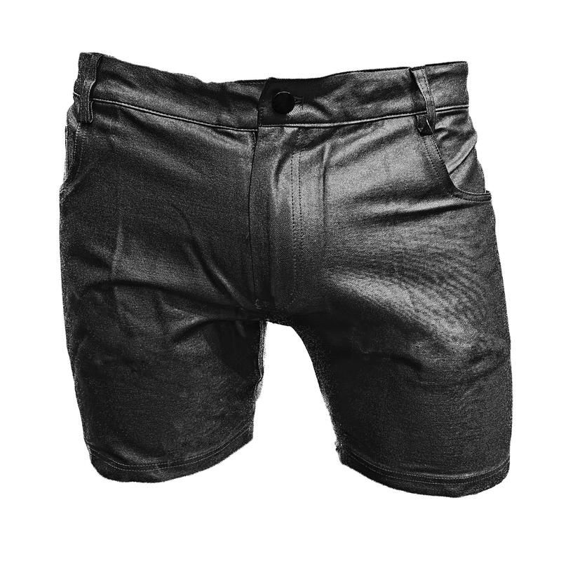 Metallic Jean Shorts - Black