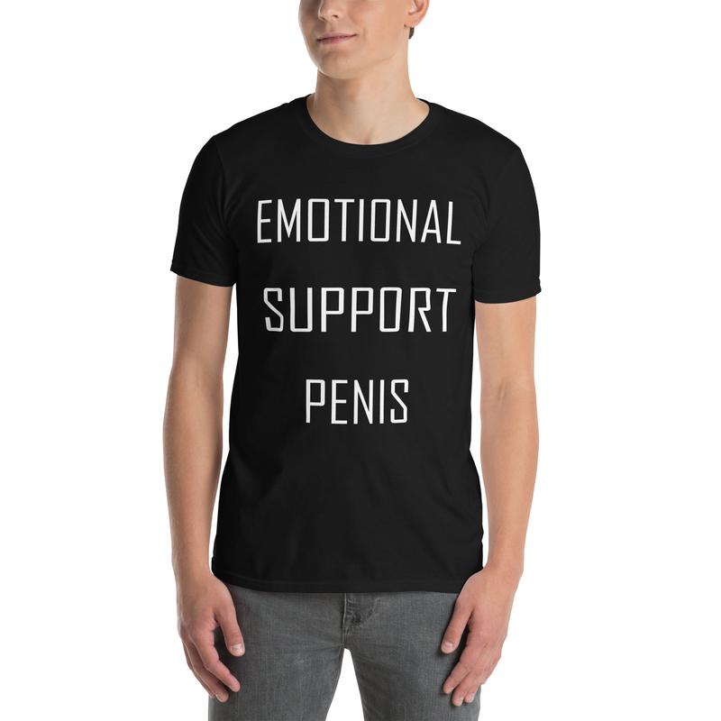 Printed Phrases Tee - Emotional Support Penis (Black)