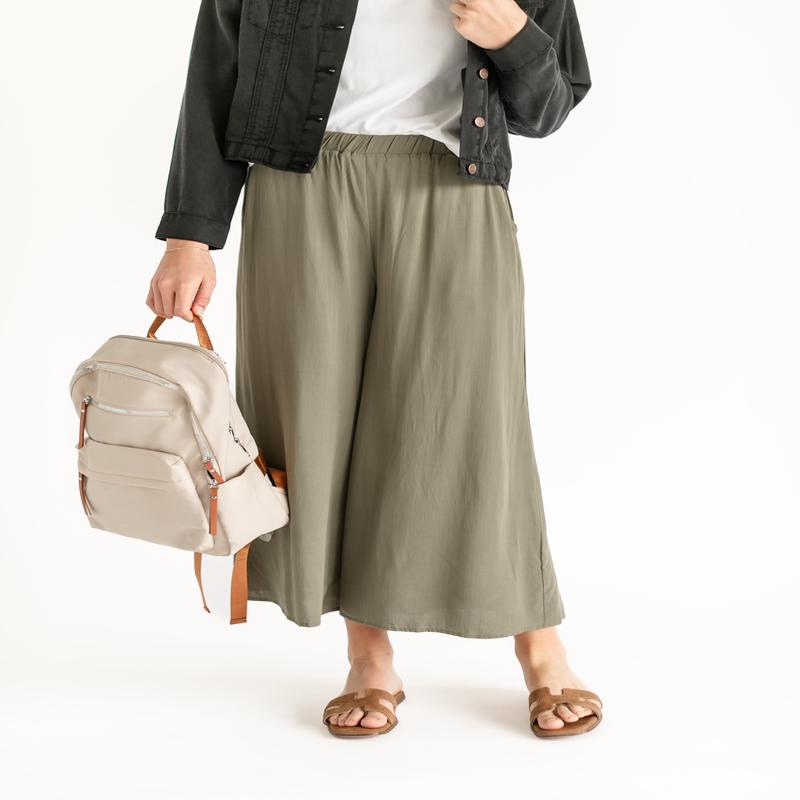 Wide Leg Stretch Waist Culottes - FINAL SALE