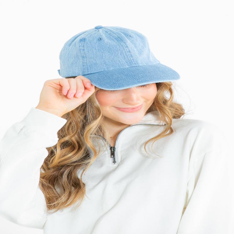 Cotton Denim Baseball Cap - FINAL SALE
