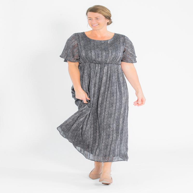 Ditsy Floral Flutter Sleeve Maxi Dress - FINAL SALE