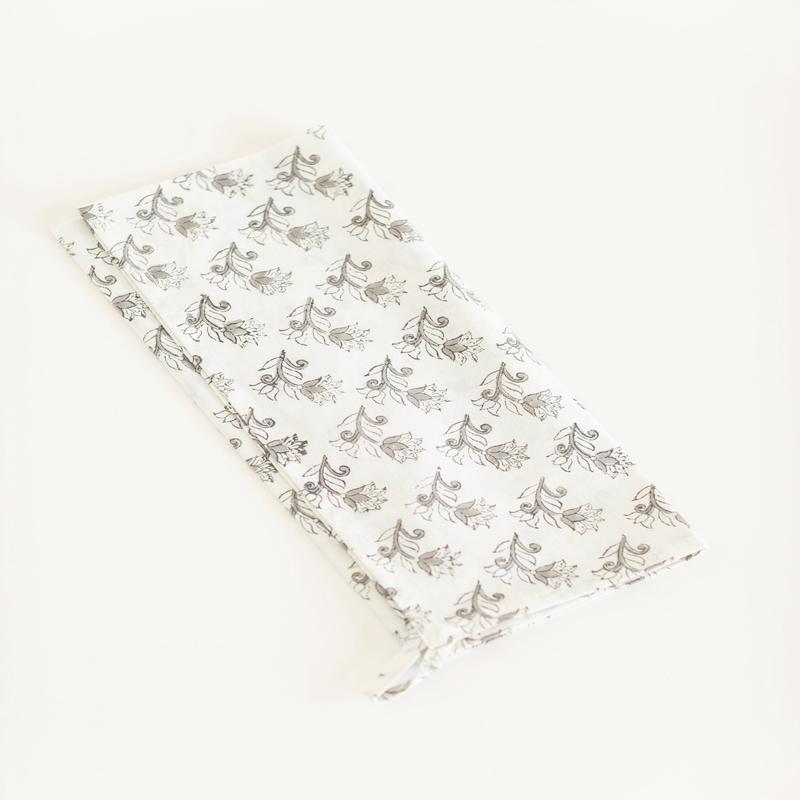 Floret Block Print Dishtowel