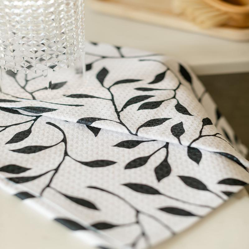 Geometry Lay it Down Kitchen Waffle Tea Towel