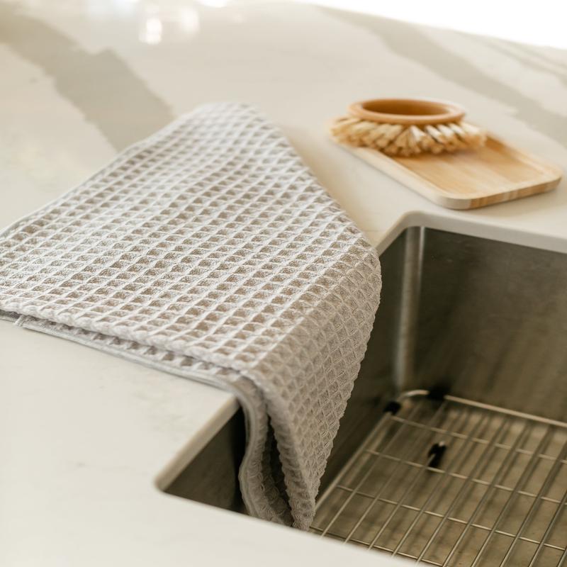 Geometry Stone Waffle Hand Towel