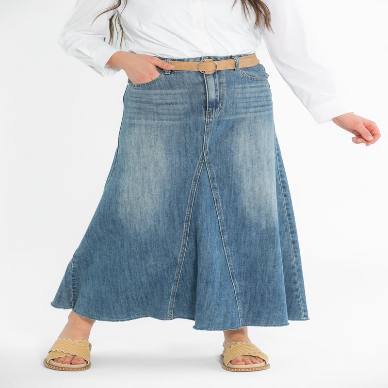 HeartloomKiera A-line Denim Maxi Skirt - FINAL SALE