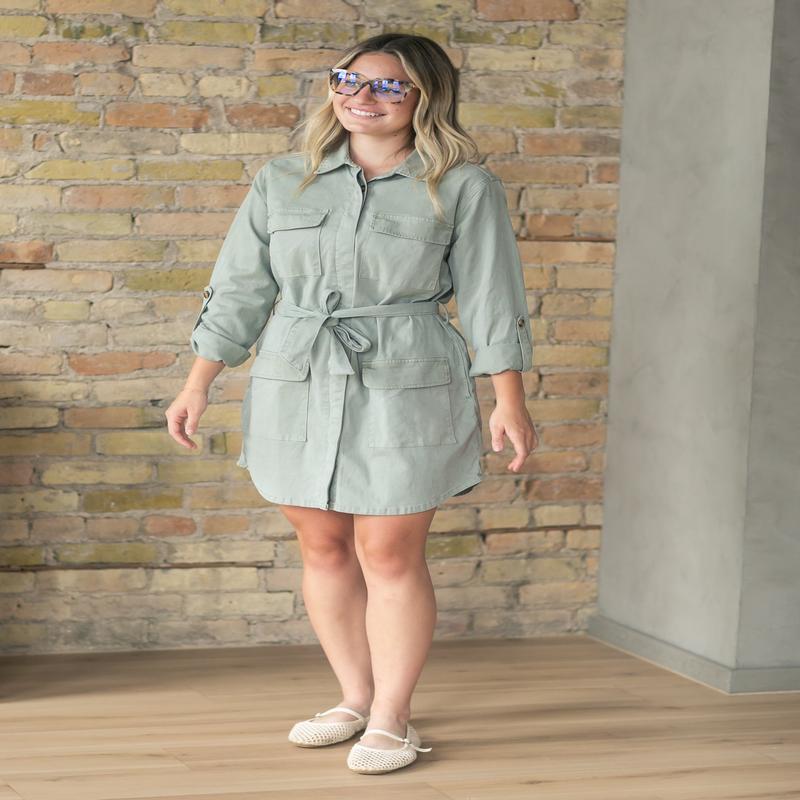 Kut from the Kloth Alva Cargo Belted Midi Dress