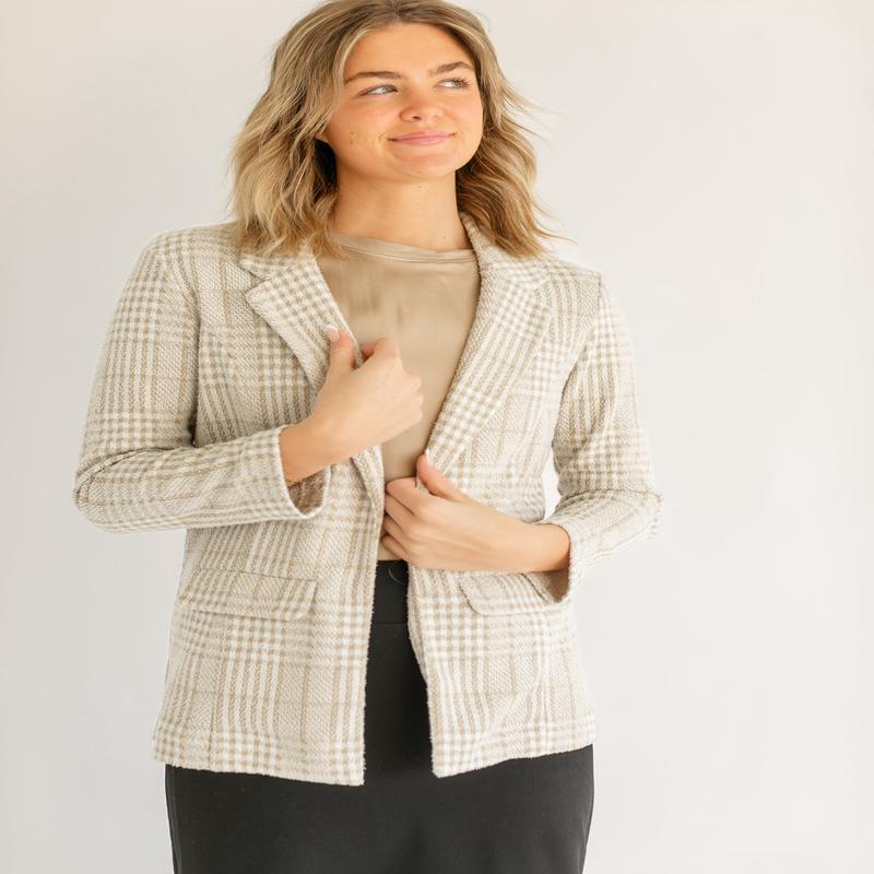 LIVERPOOL Plaid Relaxed Fit Blazer