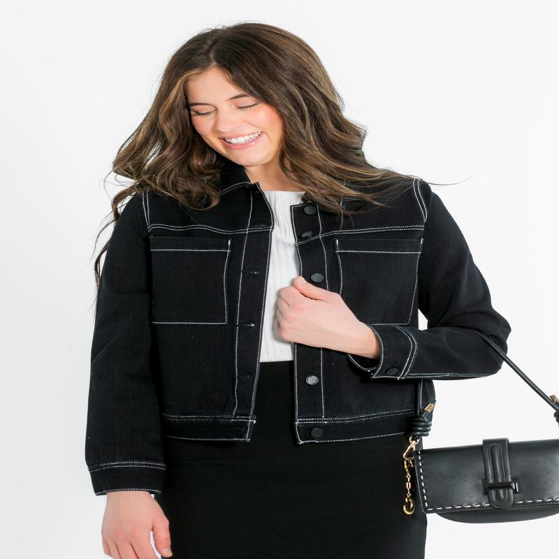 Liverpool Utility Trucker Contrast Stitch Denim Jacket - FINAL SALE