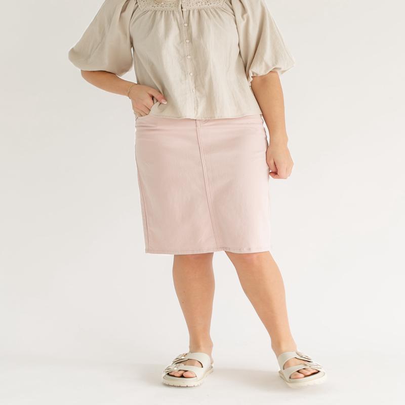 Remi Rose Denim Midi Skirt - FINAL SALE
